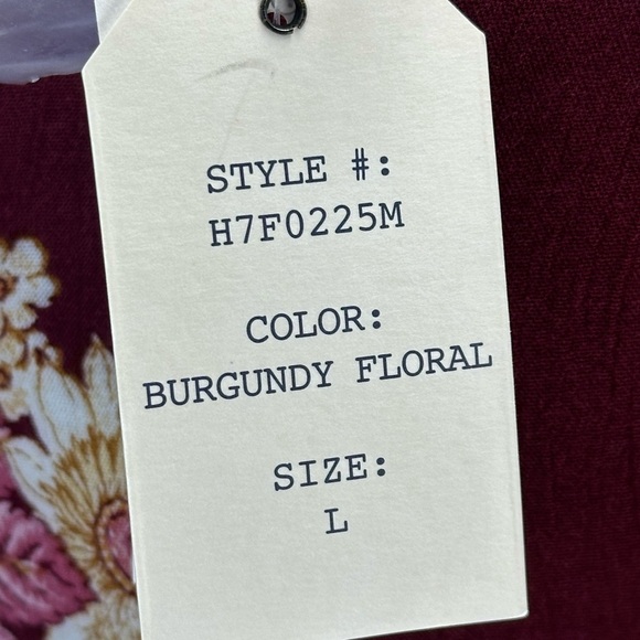 Hippie Rose Long Sleeve Cold Shoulder Floral Print Blouse - Red - size Large - Picture 12 of 13